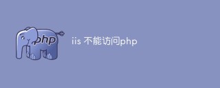 一些常见IIS无法访问PHP的原因及解决方法
