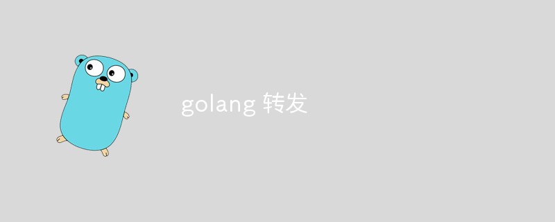 淺析go語言轉發功能的實作與應用場景