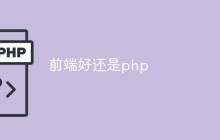 探讨前端和PHP的优缺点，如何选择？