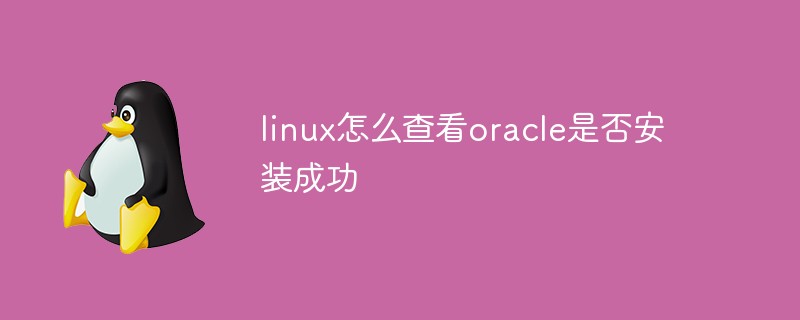 Linux에서 Oracle이 성공적으로 설치되었는지 확인하는 방법