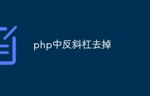 解析几种去掉PHP中反斜杠的方法