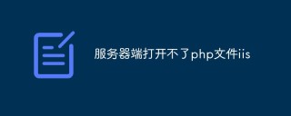 iis服务器端打开不了php文件怎么解决