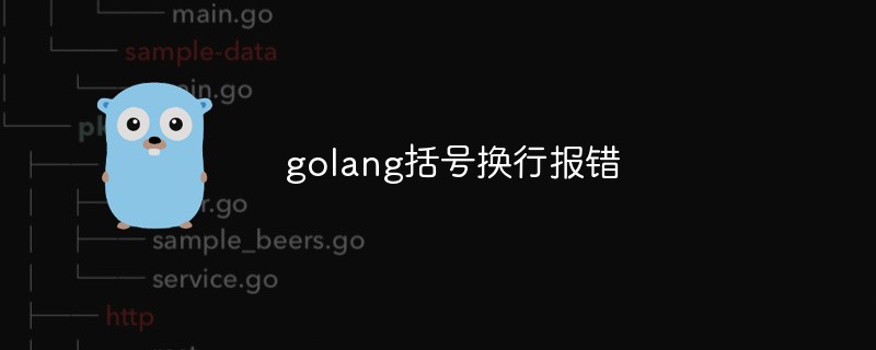 golang括号换行报错怎么解决