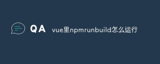 vue中怎么运行“npm run build”命令