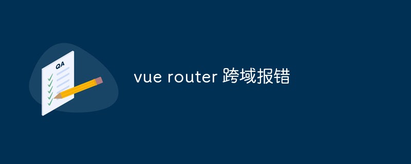 Vue Router 도메인 간 오류 보고의 원인과 해결 방법에 대해 이야기해 보겠습니다.