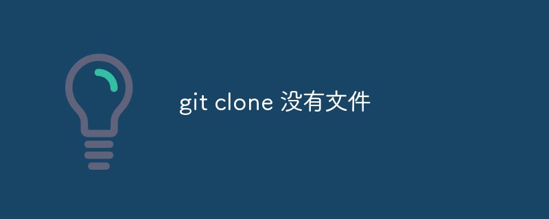 How to solve the problem of 'no file' during git clone operation? Brief analysis of the plan