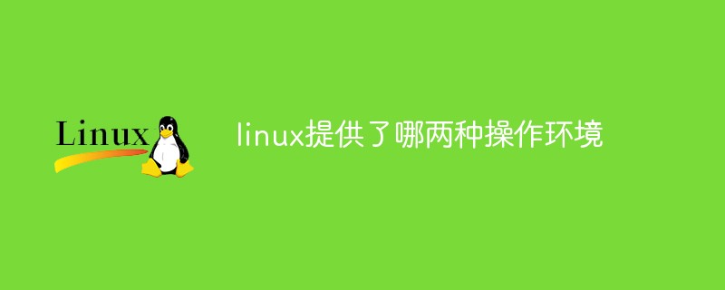 Quels sont les deux environnements d’exploitation fournis par Linux ?