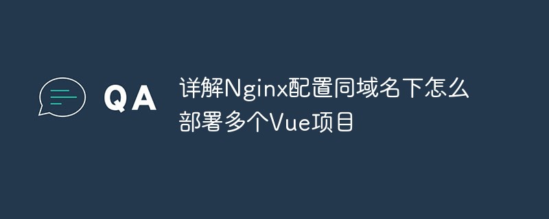 Nginx 구성에서 동일한 도메인 이름으로 여러 Vue 프로젝트를 배포하는 방법에 대한 자세한 설명