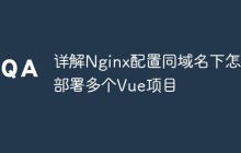 详解Nginx配置同域名下怎么部署多个Vue项目
