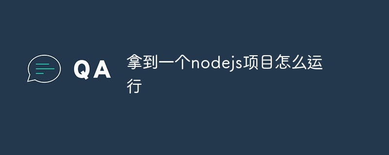 Nodejs プロジェクトを取得した後に実行する方法