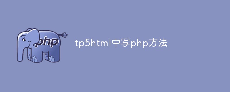 TP5의 뷰 레이어에 PHP 메소드를 삽입하는 방법