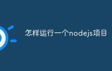 怎样运行一个nodejs项目