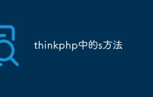 詳細(xì)介紹thinkphp中的s()方法