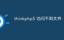 thinkphp5访问不到文件的原因和解决方法