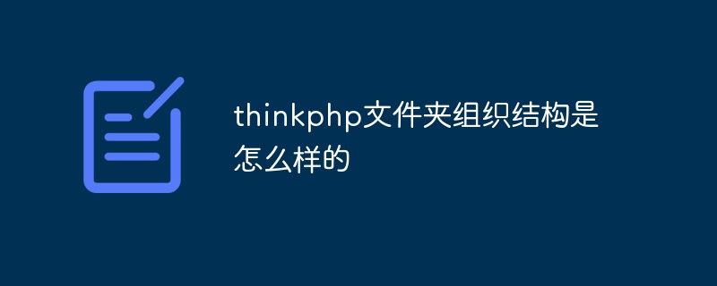 What is the folder organization structure of thinkphp?