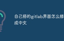自己搭的gitlab界面怎么修改成中文