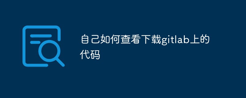 gitlab에서 코드를 직접 보고 다운로드하는 방법