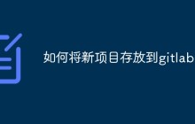 如何将新项目存放到gitlab上