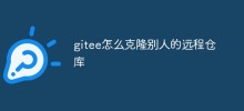 How to clone someone else's remote repository in gitee