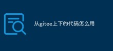 How to use code downloaded from gitee