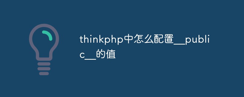 A brief analysis of how to configure the value of __public__ in thinkphp