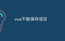 vue不能保存项目是什么原因