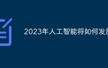 2023年人工智能将如何发展