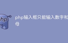 php怎么限制只能输入数字和字母