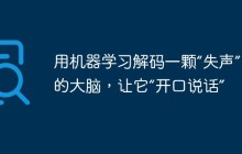 用机器学习解码一颗“失声”15年的大脑，让它“开口说话”