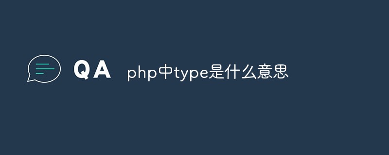 What does type mean in php