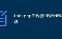 詳解thinkphp中視圖和模板的區(qū)別