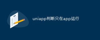uniapp中如何判断代码是否只在App中运行