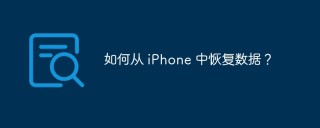 如何从 iPhone 中恢复数据？