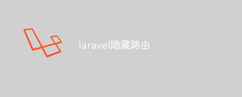 Laravel에서 라우팅을 숨기는 방법