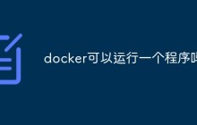 docker可以运行一个程序吗