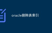 oracle怎么删除表索引