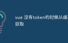 vue没有token的时候怎么从缓存获取
