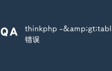 探討在使用ThinkPHP5的table方法時可能出現(xiàn)的錯誤