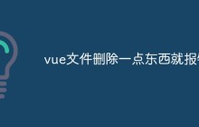 vue项目删除一点东西就报错怎么办