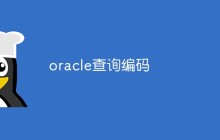 oracle怎么查询编码