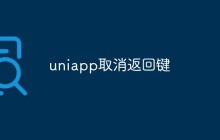 uniapp怎么取消返回键