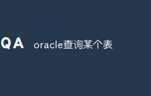 oracle怎么查询某个表