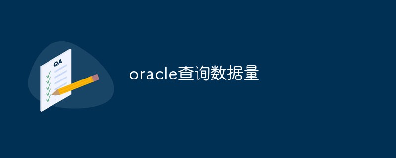 How to query data volume in oracle