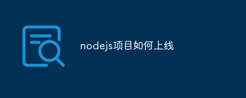 Bagaimana untuk menggunakan projek nodejs dalam talian