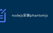 如何在Node.js中安装PhantomJS