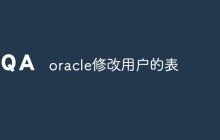 oracle怎么修改用户的表