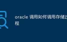 oracle如何调用存储过程