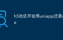 h5社区开发用uniapp还是vue