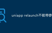 uniapp relaunch不能带参数怎么回事
