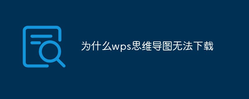 为什么wps思维导图无法下载